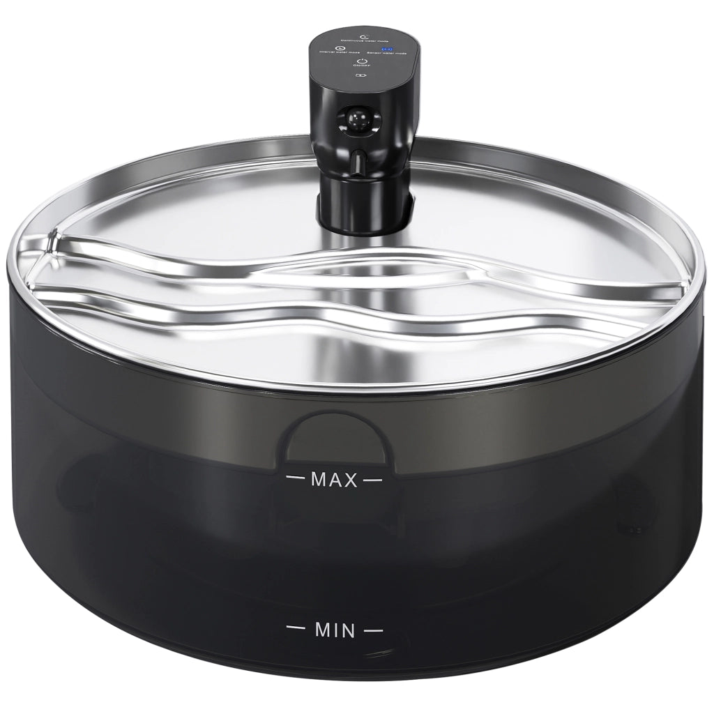 Fontana per Gatti ¨C Zephmum ¨C 7L LED Filtro Carbone Attivo Acciaio Inox 30,6x30,6x17,2 cm