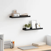 Mensole con Sporgenza 2 pz Nere 40x9x3 cm MDF cod mxl 62873