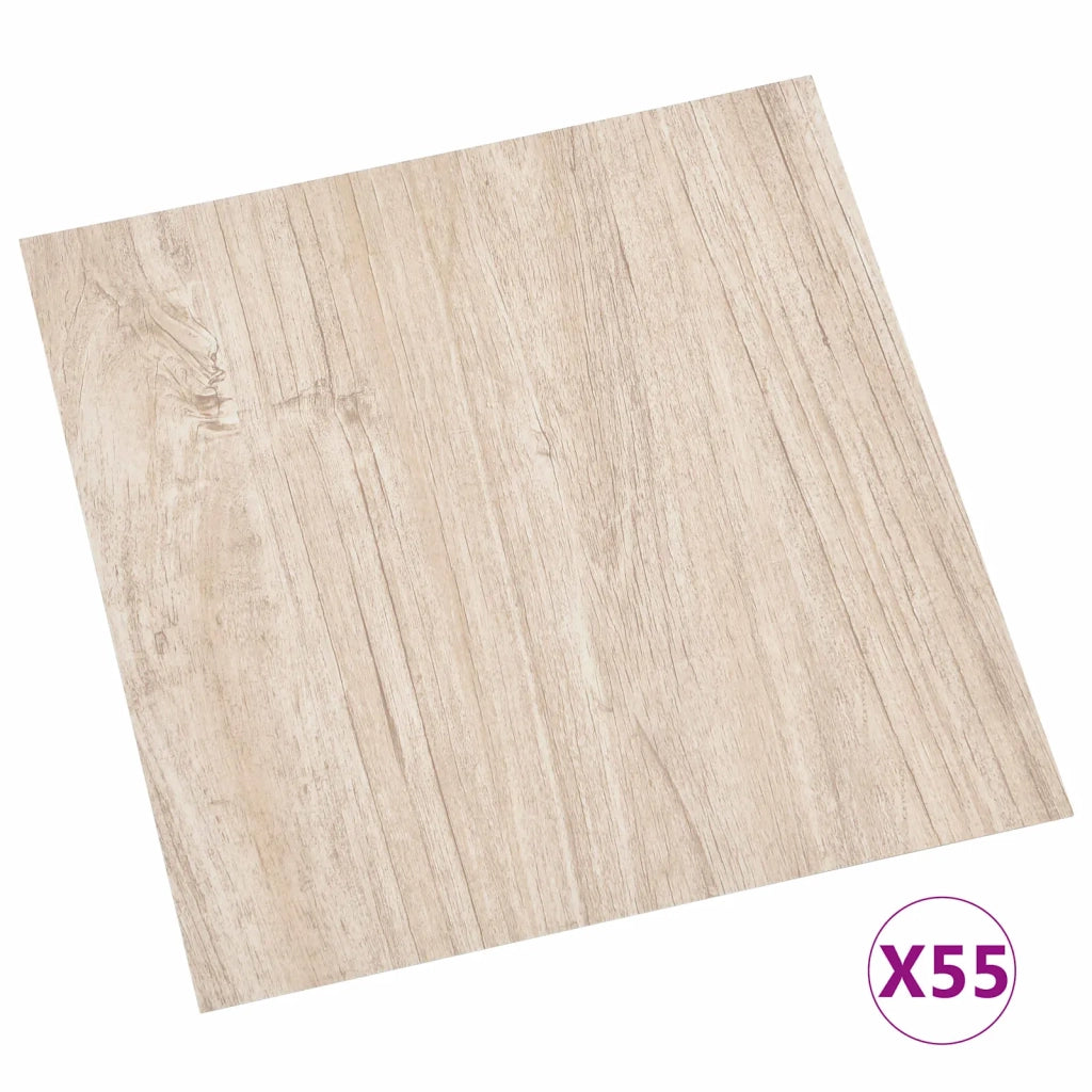 Tavole per Pavimenti 5,11 m2 55 pz PVC Bianco e Colore Legno CFW1006785
