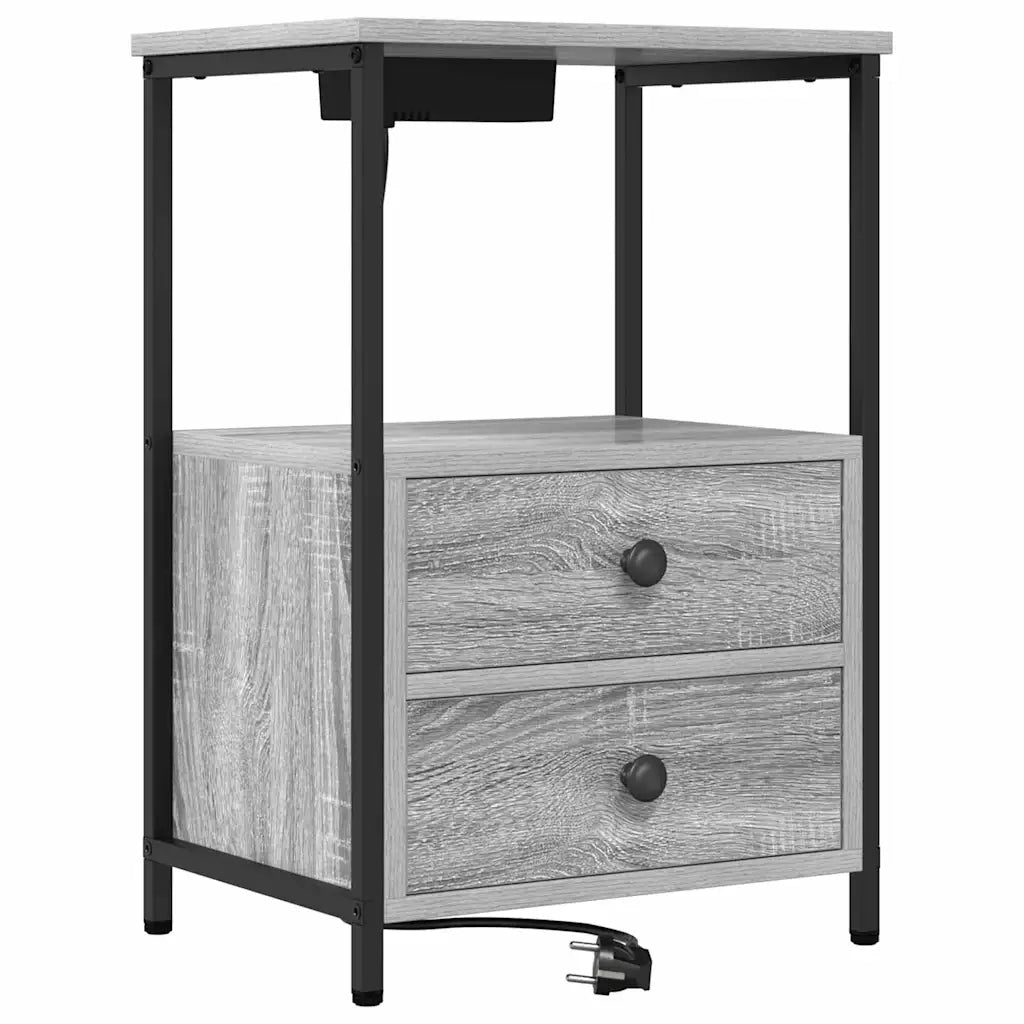 Armadio da Notte 2 pcs Grigio Sonoma 40 x 31 x 60 cm 859447