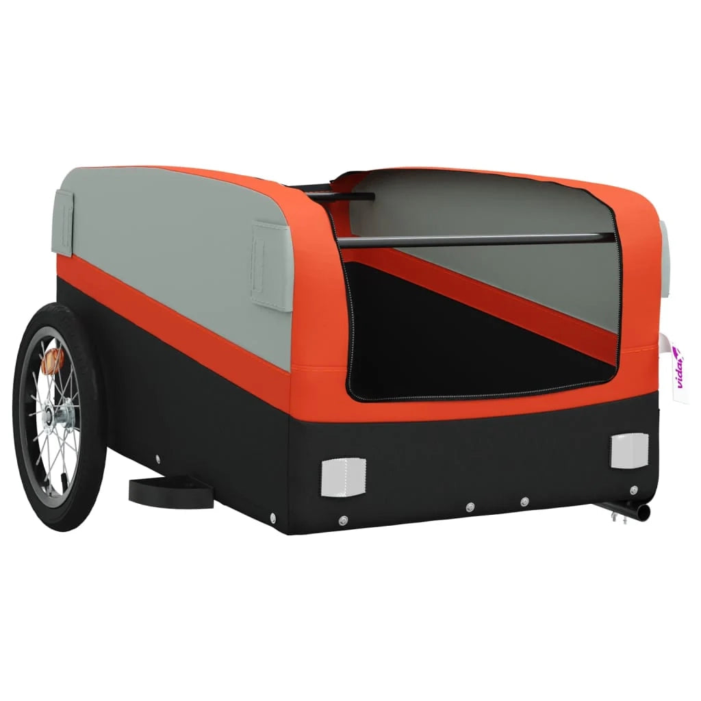 Rimorchio per trasporto biciclette capacità 45 kg ferro arancione 02_0044164