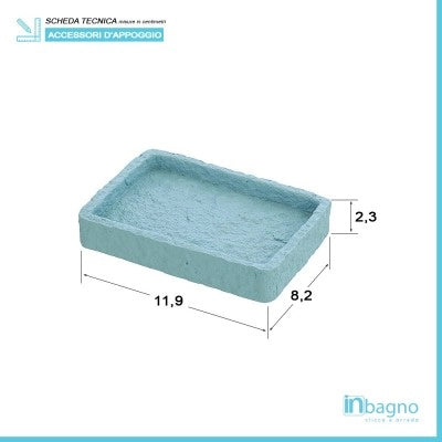 Set accessori bagno 4 pezzi turchese