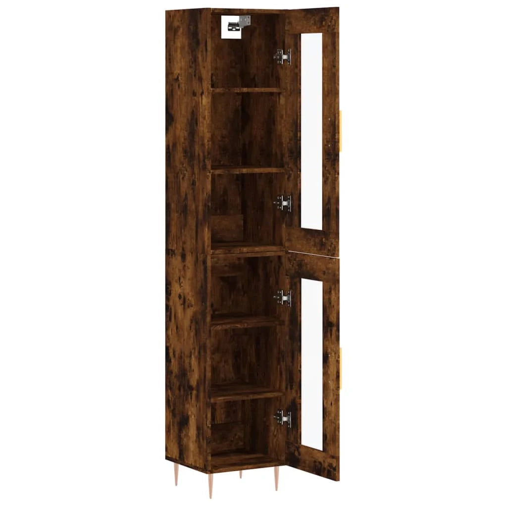 Buffet credenza cassettiera mobiletto mobile contenitore organizer cucina soggiorno salotto alto 34,5 x 34 x 180 cm legno ingegnerizzato marrone 02_0033287