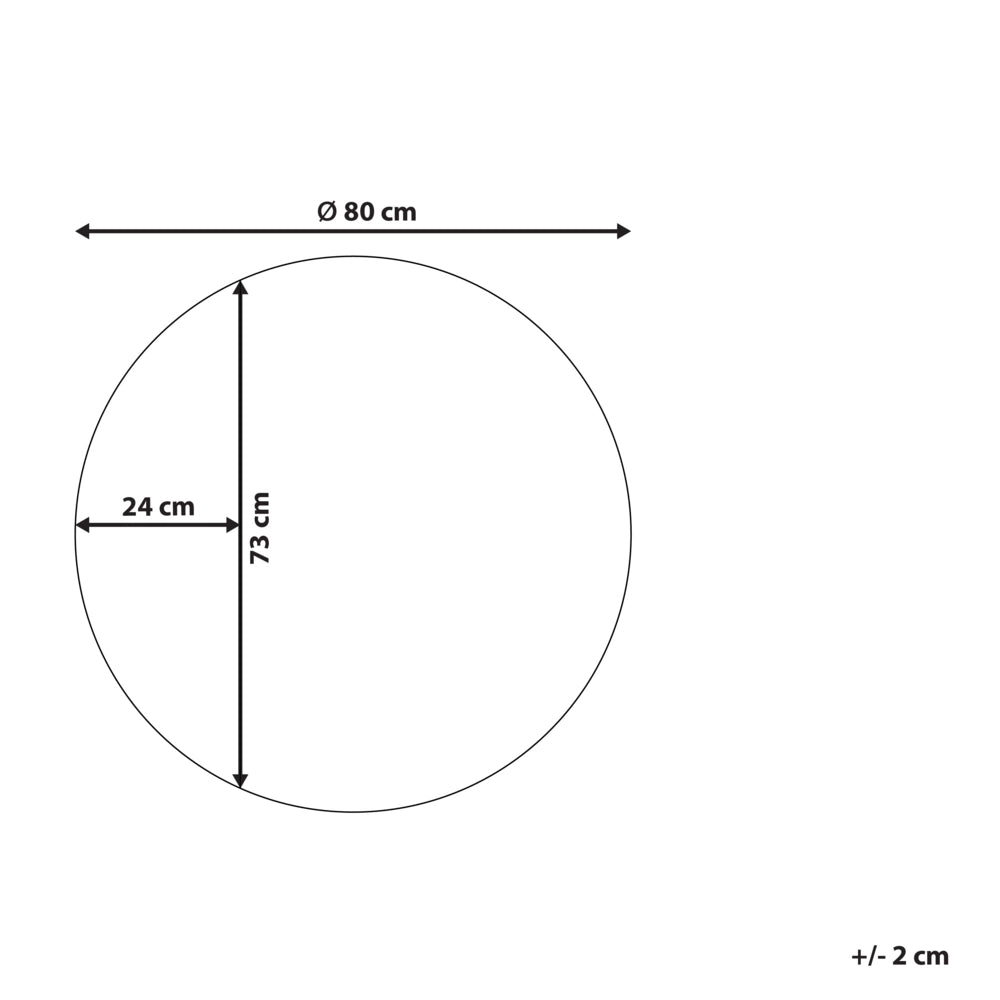 Specchio da parete blu 79 x 79 cm di forma rotonda con ganci Decorazione da parete in stile moderno