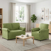Set di divani 2 pz Verde chiaro Velluto 3424888