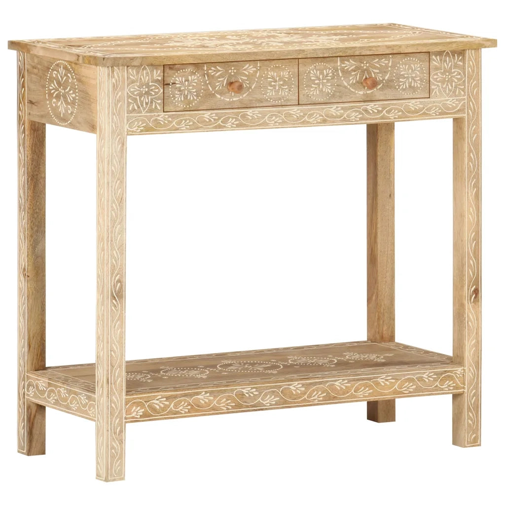Tavolo Consolle | Tavolo d'Ingresso 80x35x74 cm in Legno Massello di Mango