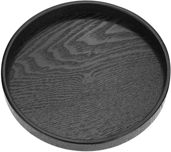 Tray da Servizio in Legno Artigianale - Tray Decorativo senza Scivolo per Cibo e Bevande - Tray per Caffè, Vino, Frutta, Cocktail e Pasti (30cm)