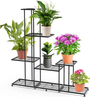Supporto per piante indoor ed esterno con 4 livelli per vasi supporto per fiori per patio giardino soggiorno balcone camera da letto