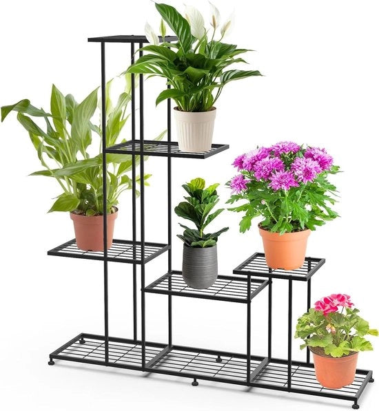 Supporto per piante indoor ed esterno con 4 livelli per vasi supporto per fiori per patio giardino soggiorno balcone camera da letto