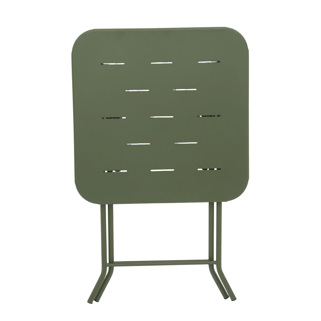 SET BISTROT PIEGHEVOLE 3 PEZZI 2 SEDIE E 1 TAVOLO 60x60x73 cm VERDE