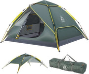 Tenda da Campeggio per 4 Persone - Tenda da Campeggio Leggera e Impermeabile con Montaggio Rapido