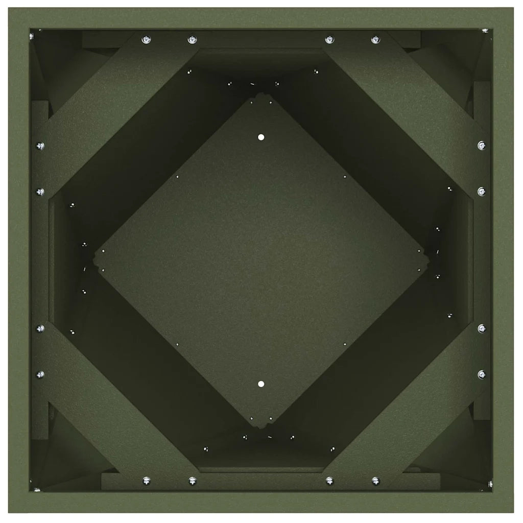 Fioriera Verde oliva 30 x 30 x 75 cm Acciaio 883772