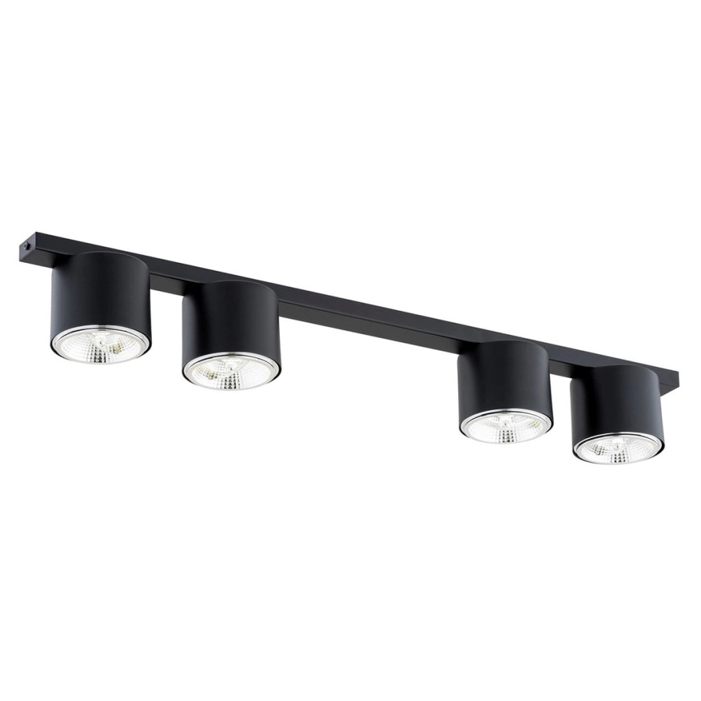 Faretto da soffitto Nano in acciaio nero
