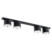 Faretto da soffitto Nano in acciaio nero