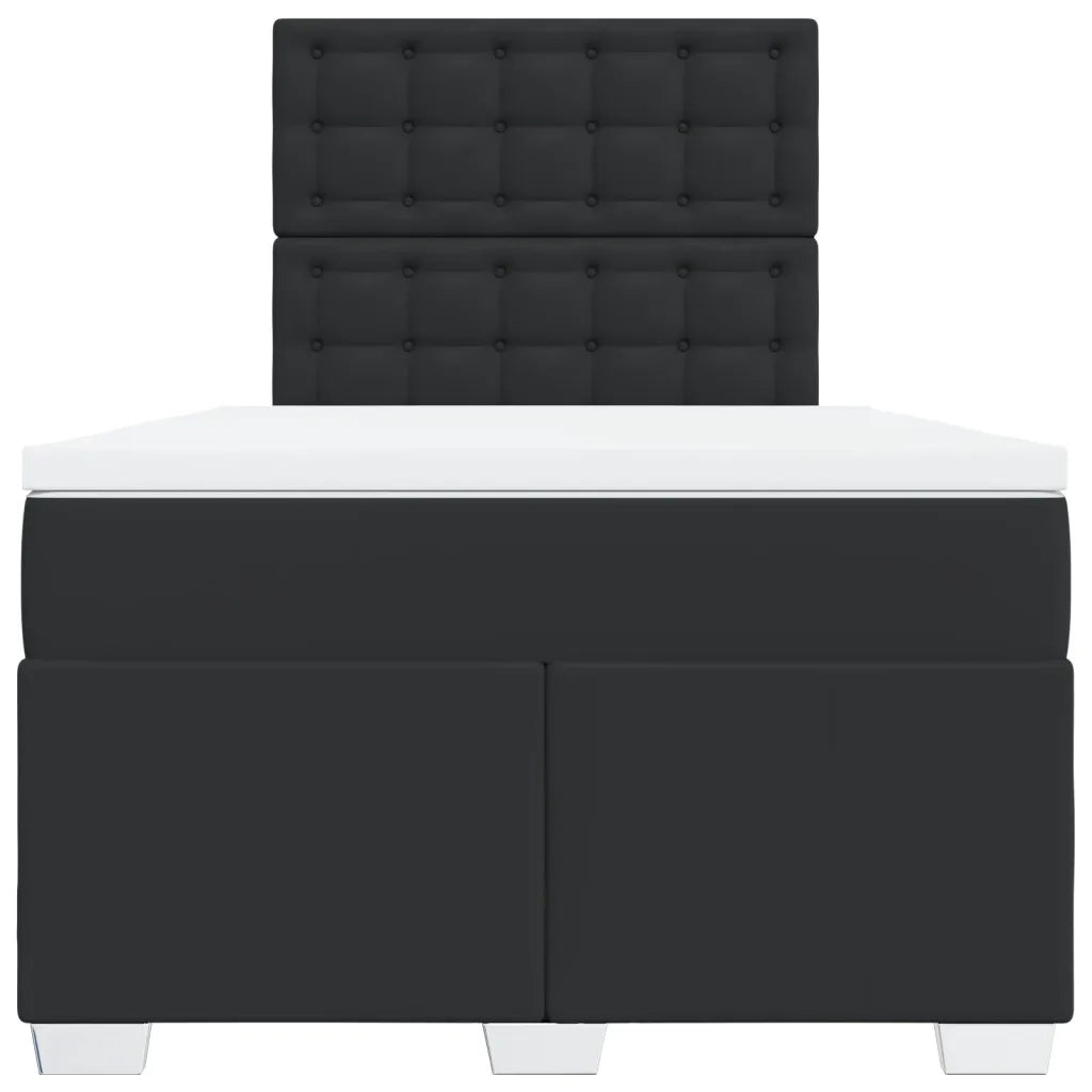 Giroletto a Molle con Materasso Nero 120x200 cm in Similpelle 3293016