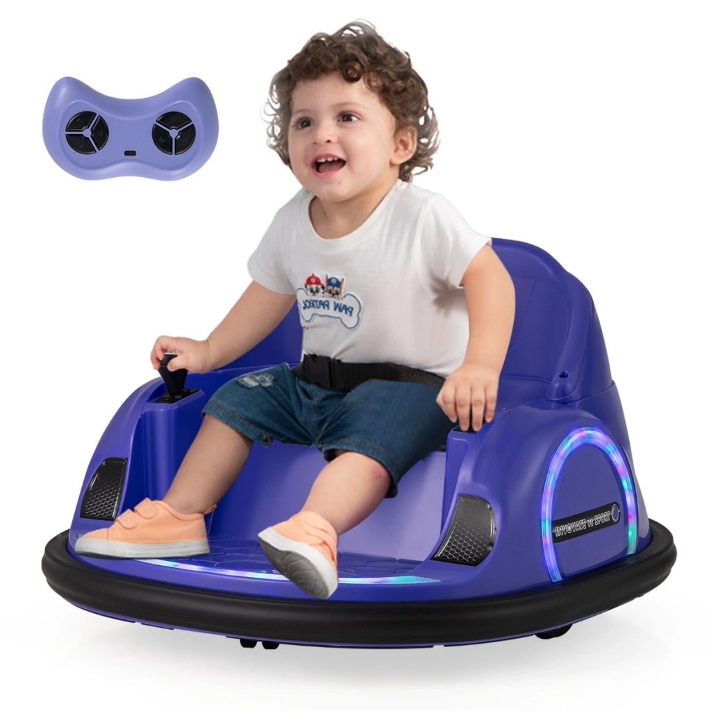 Auto a paraurti per bambini con luci LED connessione wireless musica e suoni, Auto a scoppio per bambini dai 18+ mesi Viola-Macchinine giocattoli