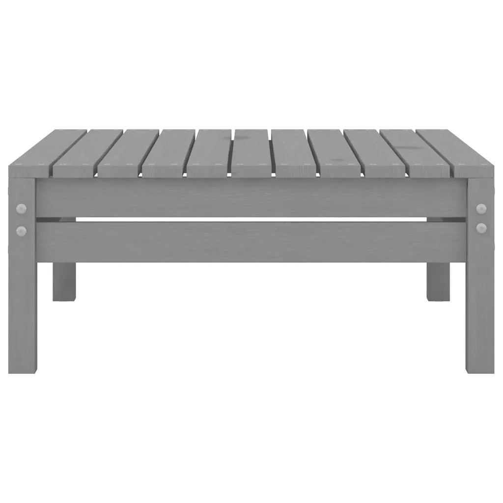 Poggiapiedi da Giardino Grigio in Legno Massello di Pino cod mxl 50104
