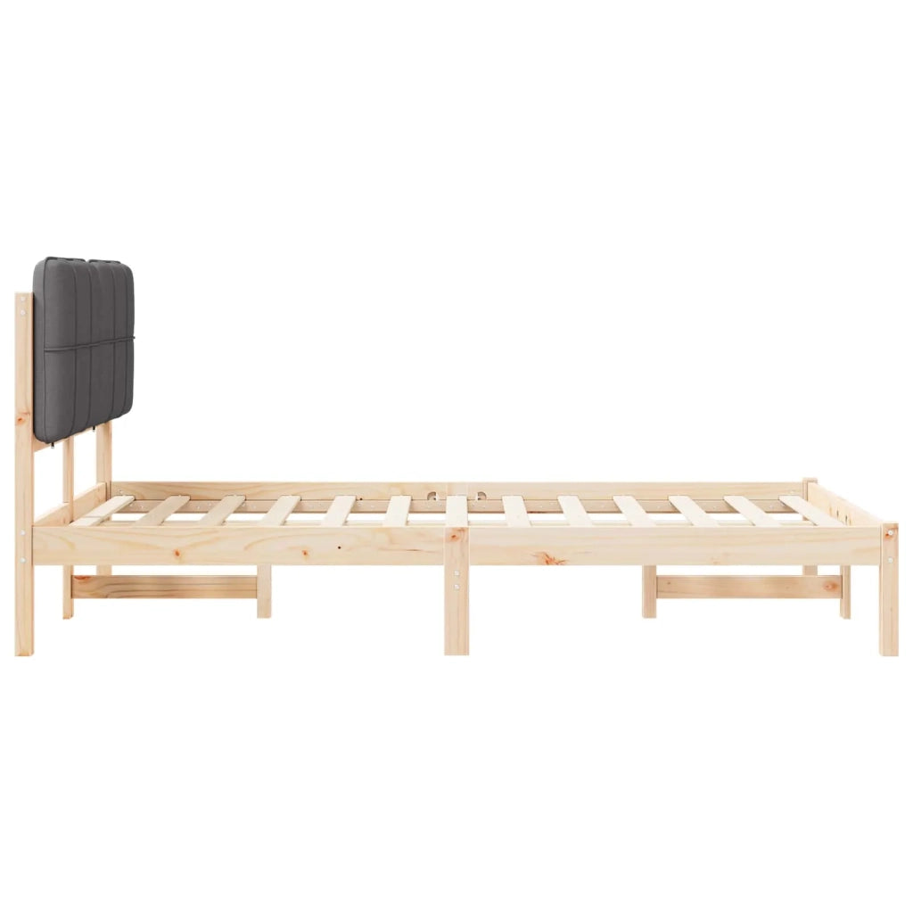 Letto con Testiera Rivestita Grigio scuro 120 x 200 cm 877980