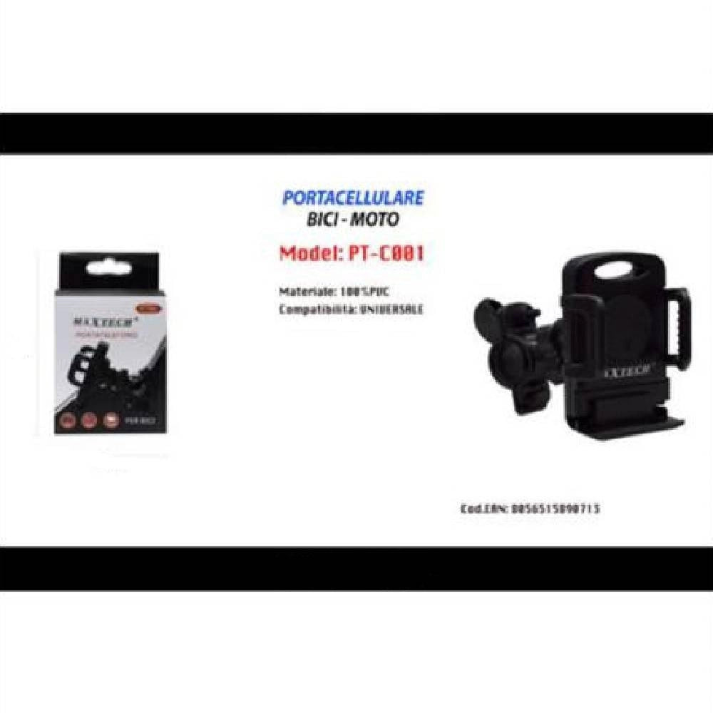 Trade Shop - Portacellulare Universale Maxtech Pt-c001 Per Bicicletta Bici Moto Ipad Navigatore -
