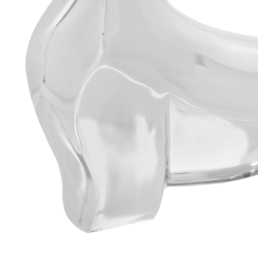 Scultura di Toro  Argento 37x44x17 cm in Alluminio