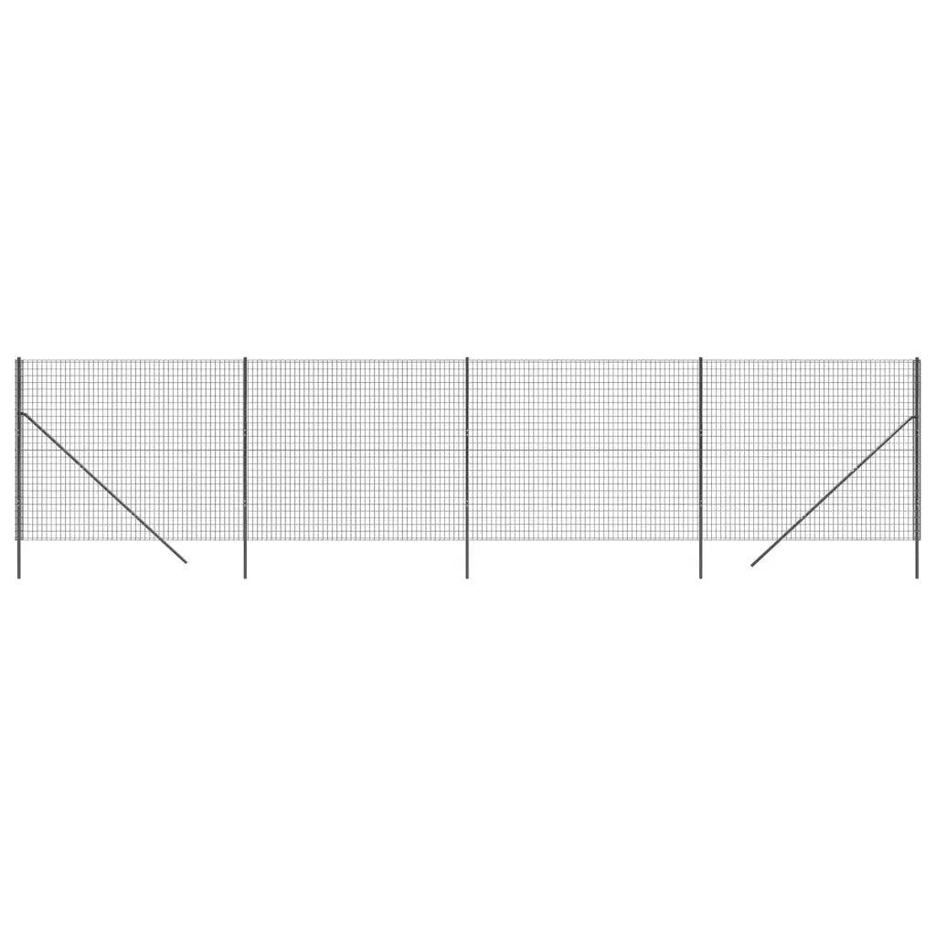 Recinzione da Giardino | Recinzione Metallica Antracite 1,8x10 m in Acciaio Zincato