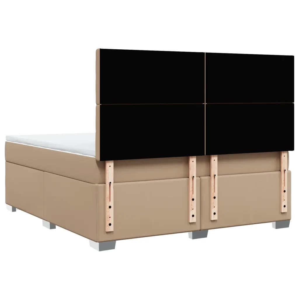 Giroletto a Molle con Materasso Cappuccino 180x200cm Similpelle 3290735
