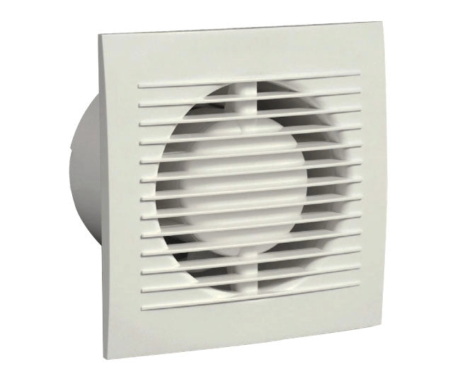 ASPIRATORE ELETTRICO IN ABS BIANCO ø100 - 140X140MM   VECAM-CO S.P.A
