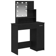 Tavolo da Trucco con cassetto Rovere Nero 86,5 x 35 x 136 cm CFW8291037