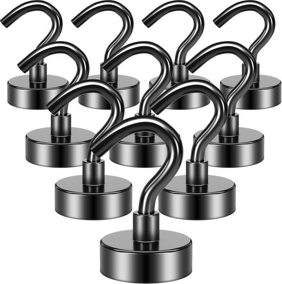 Set di 10 fori magnetiche forti - ideale per ogni ambiente - nero