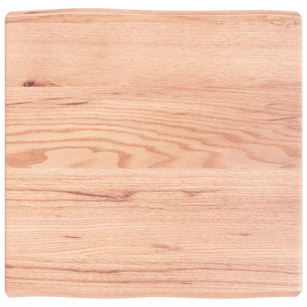 Piano Tavolo Marrone Chiaro 60x60x(2-6) cm Rovere Non Trattato 363937