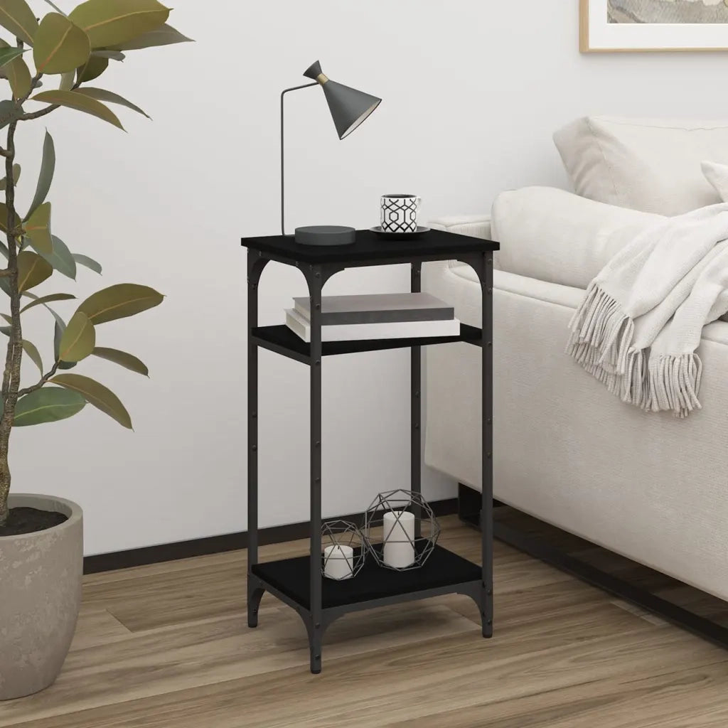 Tavolino Nero 40x30x75 cm in Legno Multistrato 825797