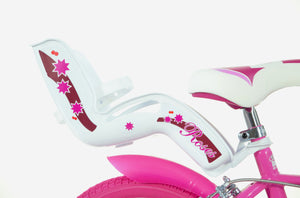 SCH ROSES 14", bicicletta per bambini, adatta ad etÃ  tra i 4 e i 6 anni, per altezza tra 100 e 120 cm, con cestino, c