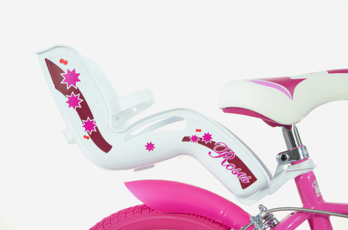 SCH ROSES 14", bicicletta per bambini, adatta ad etÃ  tra i 4 e i 6 anni, per altezza tra 100 e 120 cm, con cestino, c