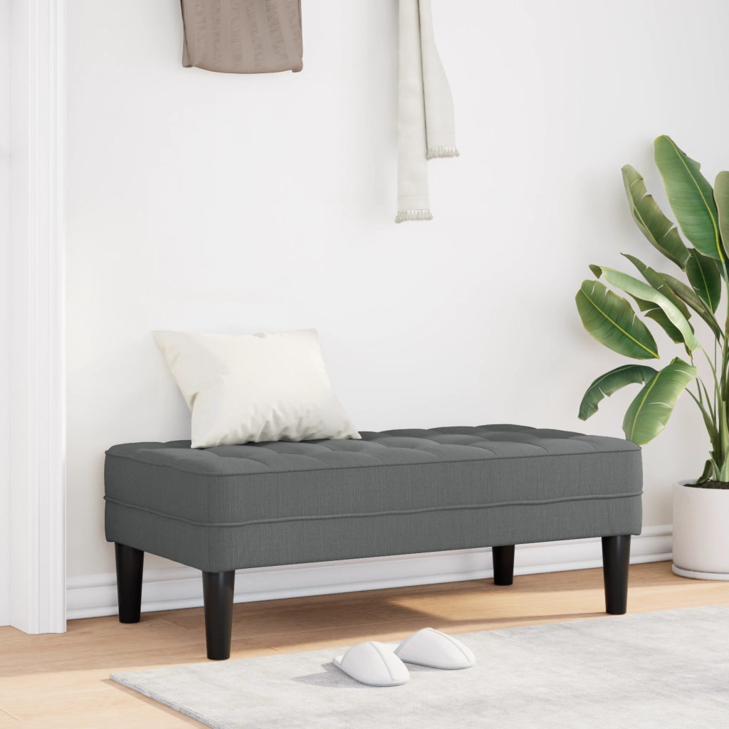 panchina  grigio scuro 113x57x39 cm in tessuto