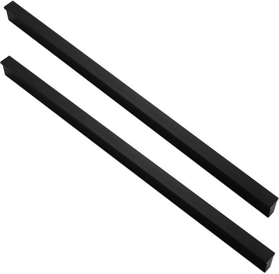 Maniglia di apertura in lega di alluminio - 2 pezzi - Maniglia per cassetti - Pomo di apertura moderno - 480mm - Trattamento centrale per cassetti