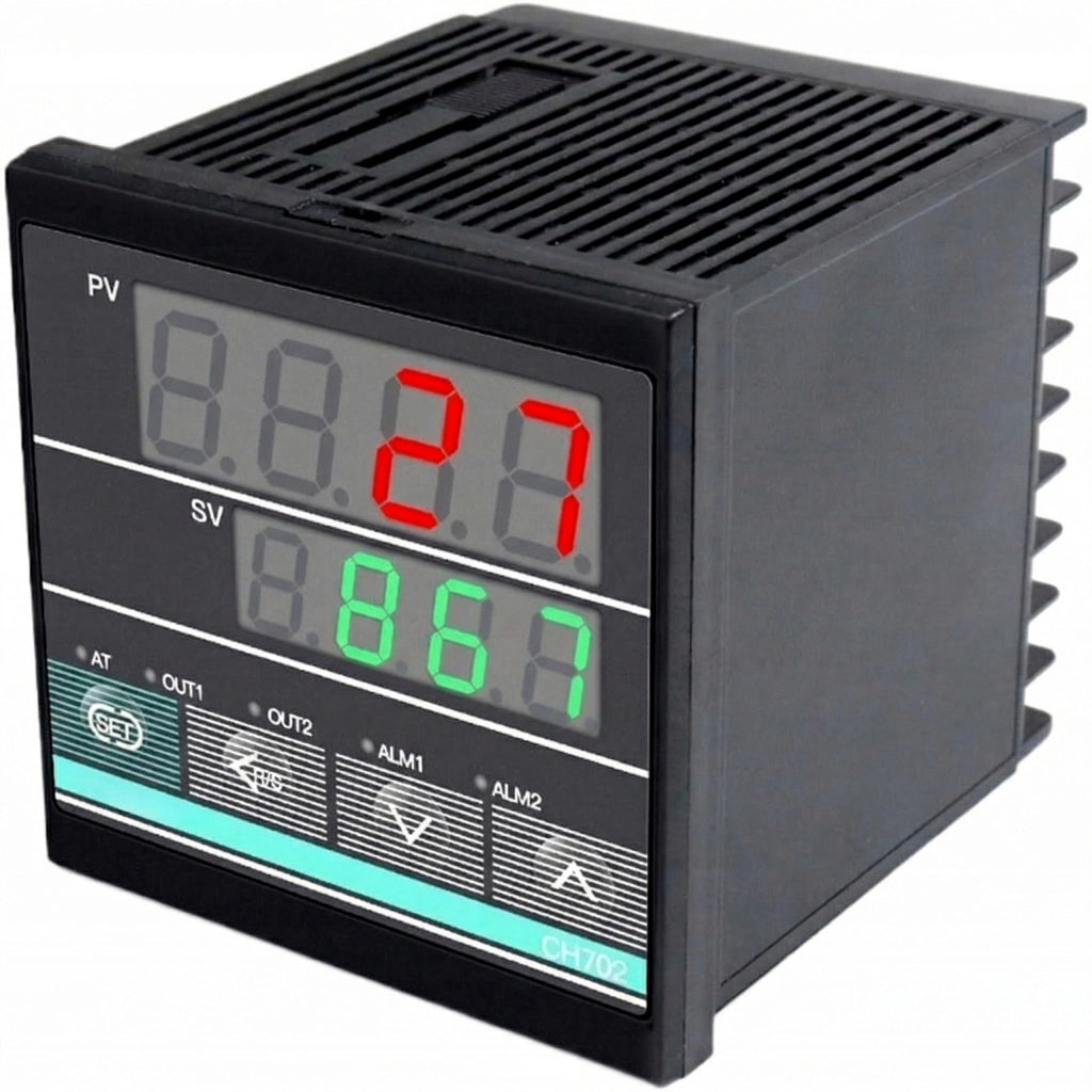 Regolatore PID di Temperatura CH702 – 230V 0-400°C | Uscita Relè + SSR | Pannello 72x72 mm | Termocoppia K | Display LED