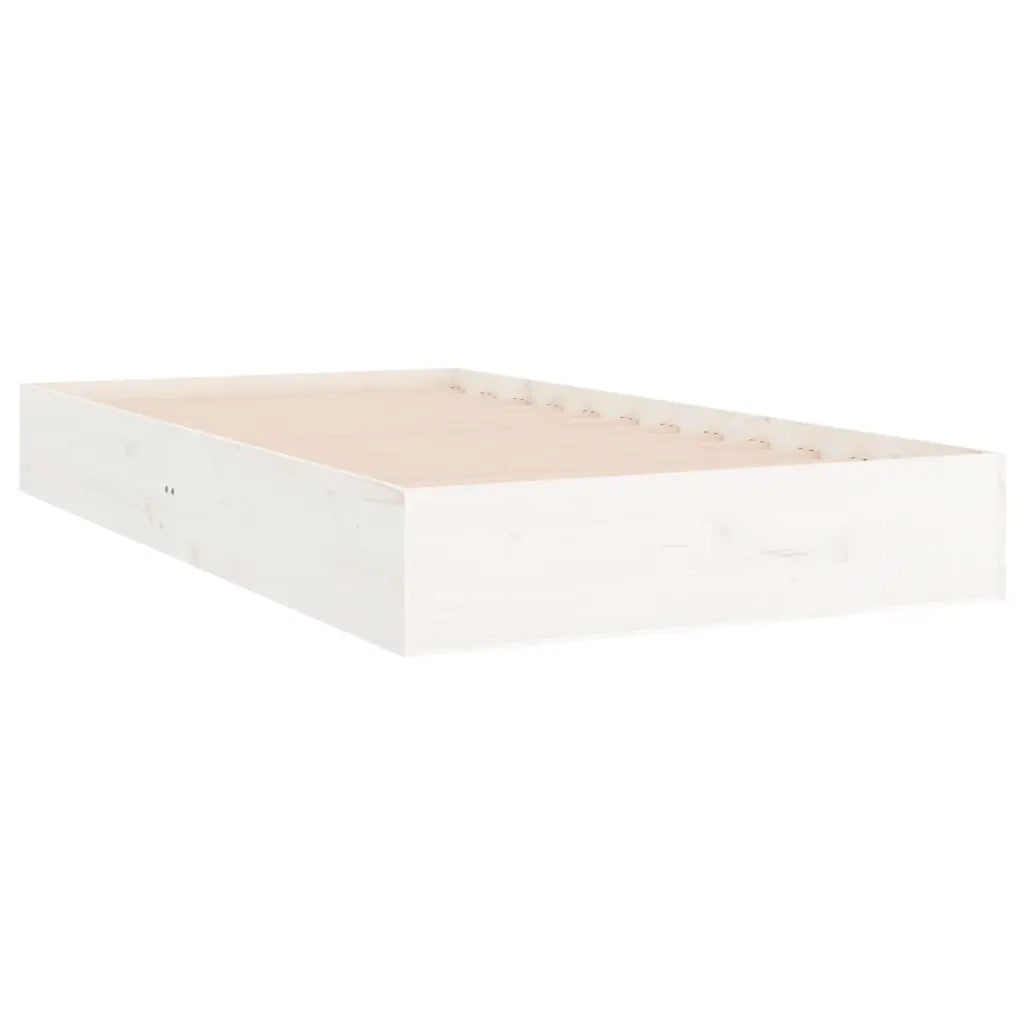 Giroletto-Struttura Letto Bianco in Legno Massello 100x200 cm 702285