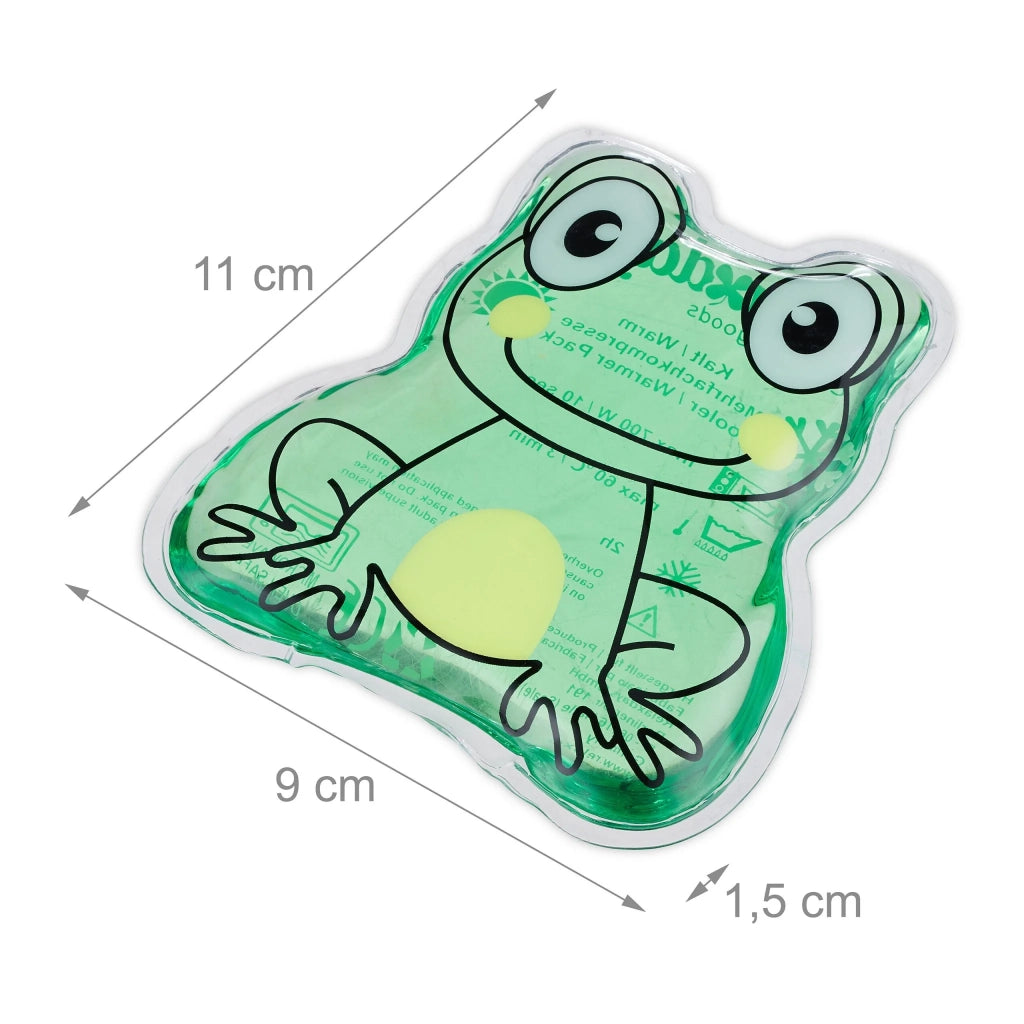 Set di 4 sacchetti di gel per bambini con motivo animale sollievo dal dolore 11 x 10,5 x 1,5 cm in PVC blu 13_0013586