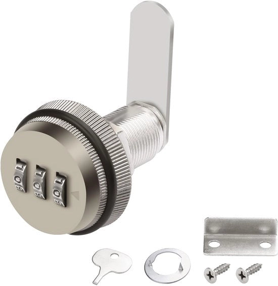 Combinazione Cam Lock, Cassetta di Accesso Codificata con Cilindro 3/4 Pollici e Finitura Cromata, Combinazione di Sicurezza per Cassetta di Accesso (30mm Bronzo)
