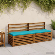 Cuscino per panchina SOEST 100% Poliestere Turchese 949134
