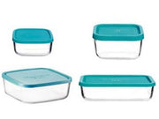 4pz contenitori "frigoverre classic" rettangolari - cm.26x21 - cl.300 cod:ferx.fer335461