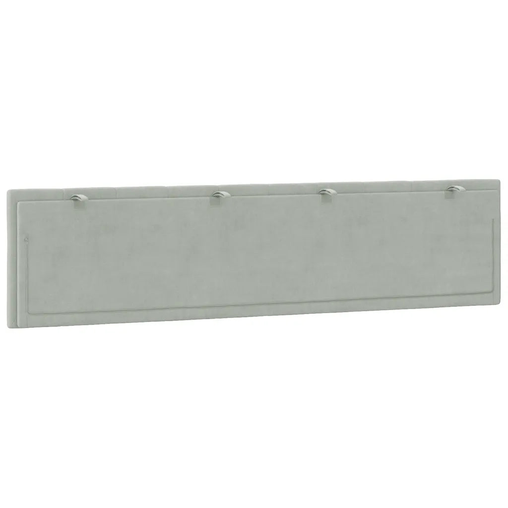 Cuscino Testiera Hanko Grigio Chiaro 200 cm in Velluto CFW1672250