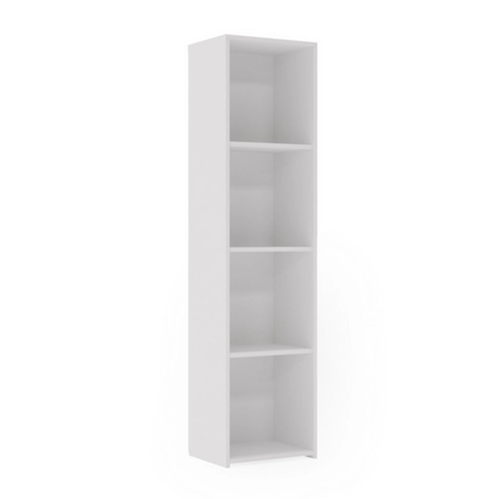 Libreria a colonna LONI 160x40 cm bianca con 4 ripiani a giorno