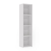 Libreria a colonna LONI 160x40 cm bianca con 4 ripiani a giorno