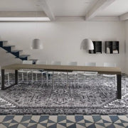 Tavolo allungabile 140/400x90 cm Tecno tortora gambe antracite