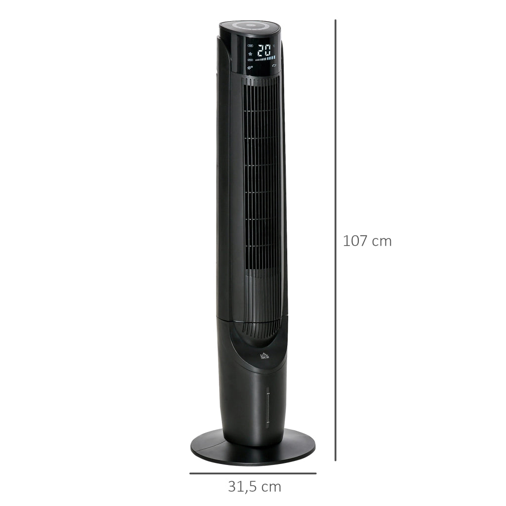 Ventilatore colonna ¨C Zephmum ¨C Nero, telecomando, 4 modalit¨¤, 3 velocit¨¤, oscillante