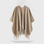 Scialli per donne Sciallo elegante Sciallo morbido intrecciato Sciallo con apertura anteriore Poncho Autunno Inverno Sciallo caldo moda
