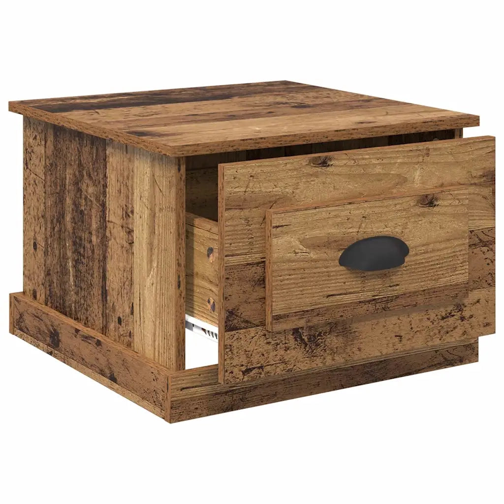 Tavolino da salotto con cassetto Legno vecchio 50 x 50 x 35 cm