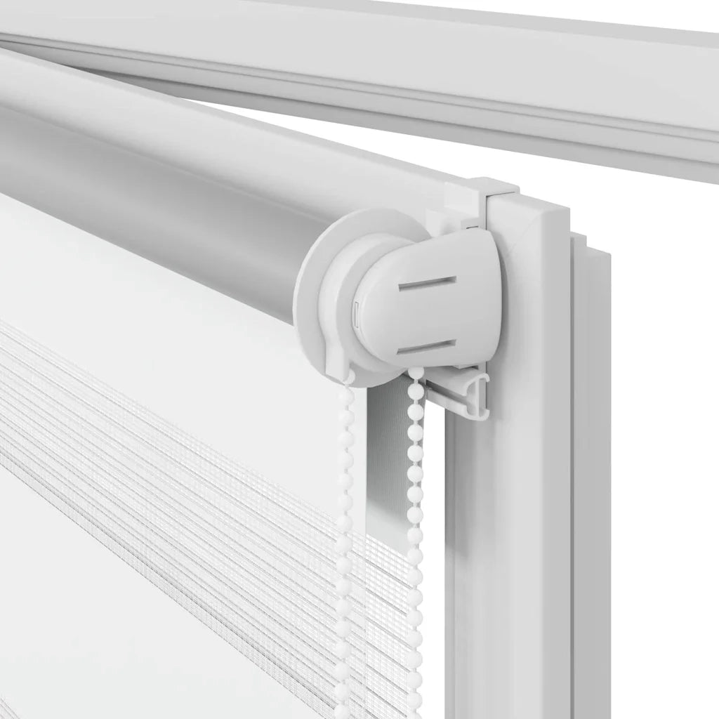 Tenda a rullo | Tenda avvolgibile zebrata 100,9x175 cm Larghezza tessuto 96,7 cm bianco