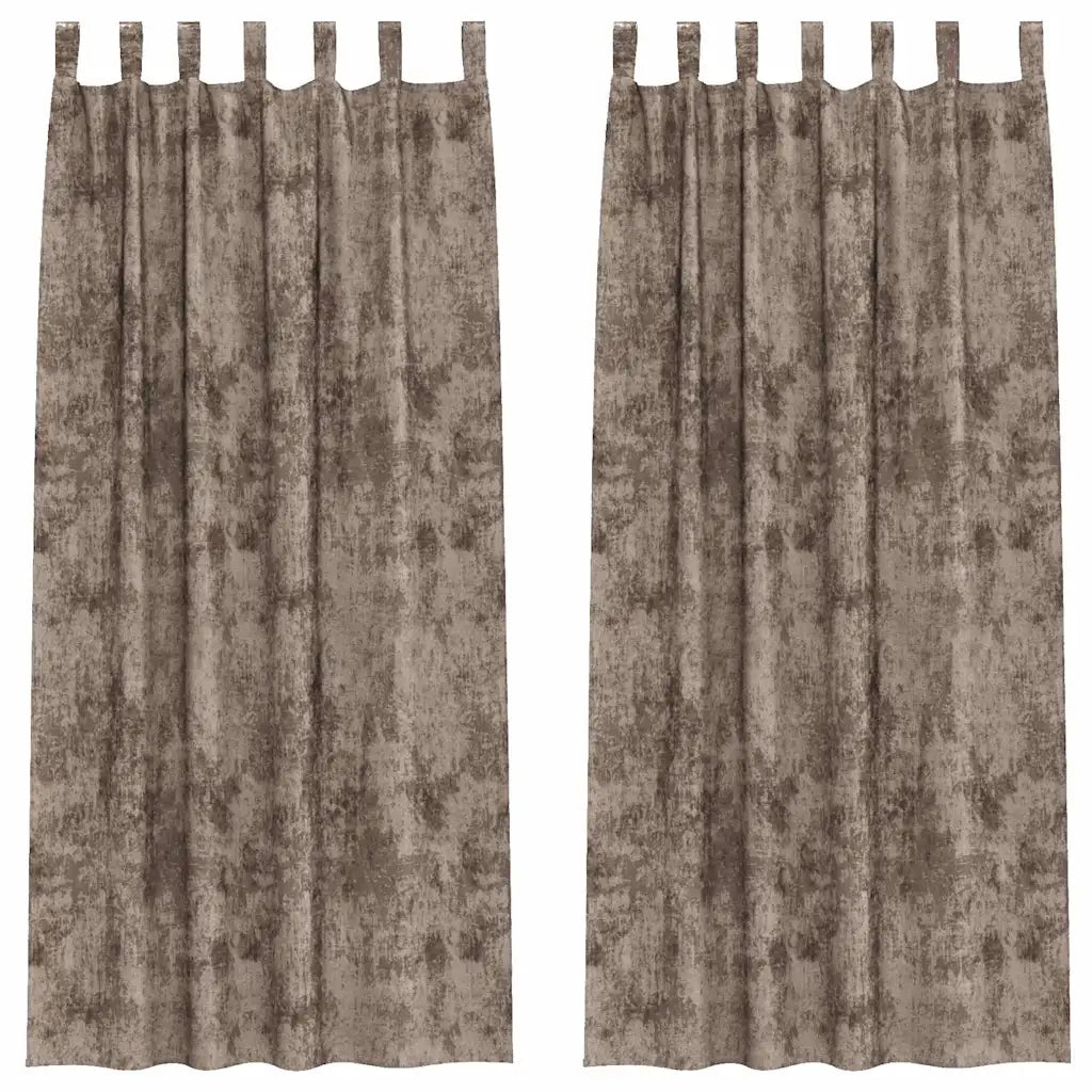 Tende in Velluto 2 pcs Cappuccino 260 x 140 cm Velluto 4107742